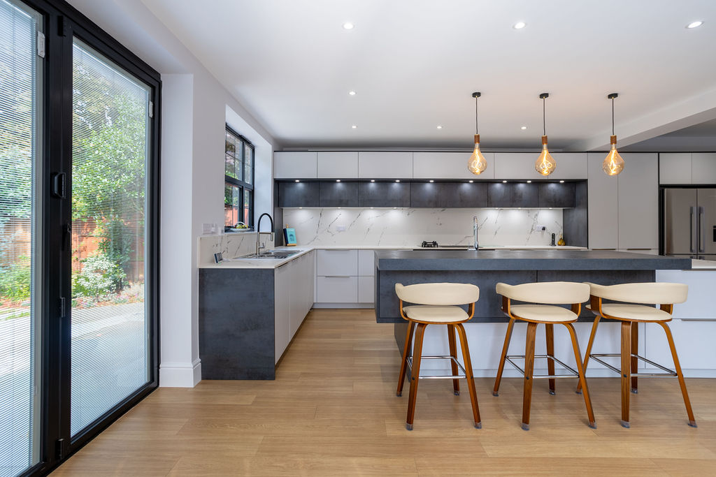 Kitchen extension in Watford, Hertfordshire, completed image 1.